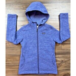 Patagonia Better Sweater Hoodie Jacket Girls M  (10 ) Purple Fleece Sweater